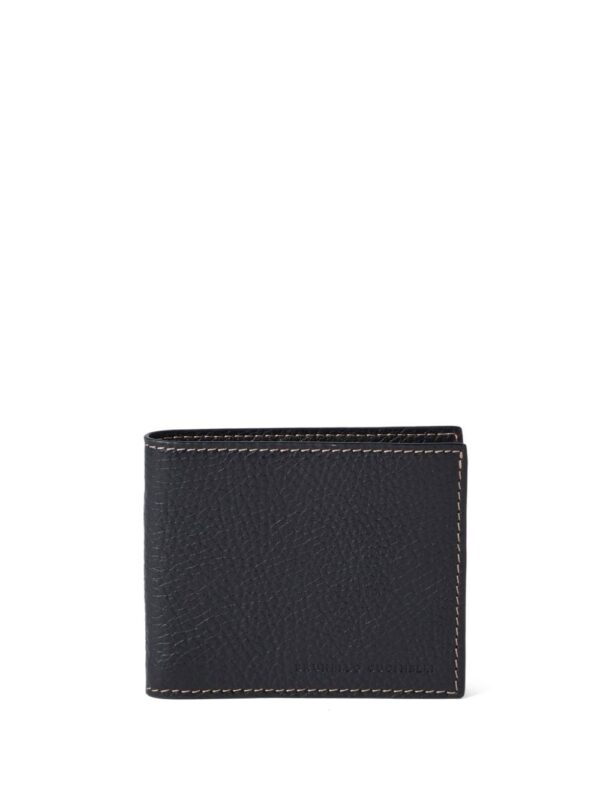 Brunello Cucinelli bi-fold leather wallet