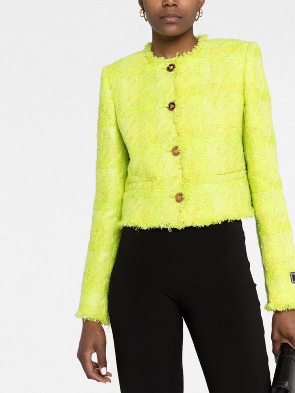 Versace  cropped tweed jacket - Image 3