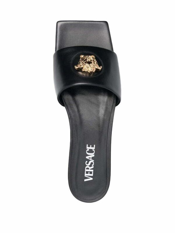 Versace  Medusa-plaque leather sandals - Image 4