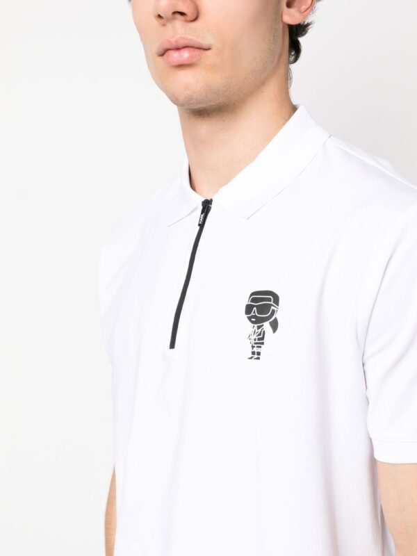 Karl Lagerfeld Ikonik Karl zipped polo shirt - Image 5