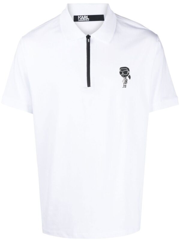 Karl Lagerfeld Ikonik Karl zipped polo shirt