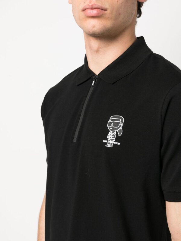 Karl Lagerfeld Ikonik Karl zipped polo shirt - Image 5