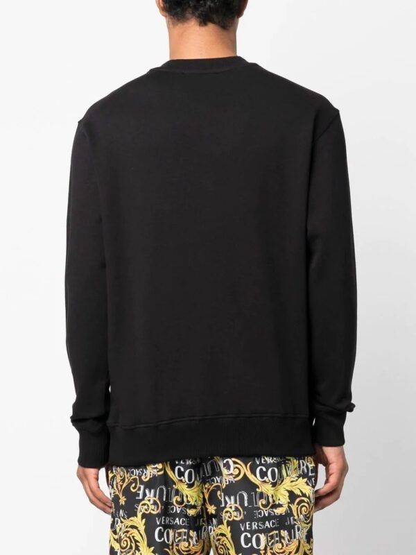 Versace Jeans Couture  logo-embroidered long-sleeve sweatshirt - Image 4