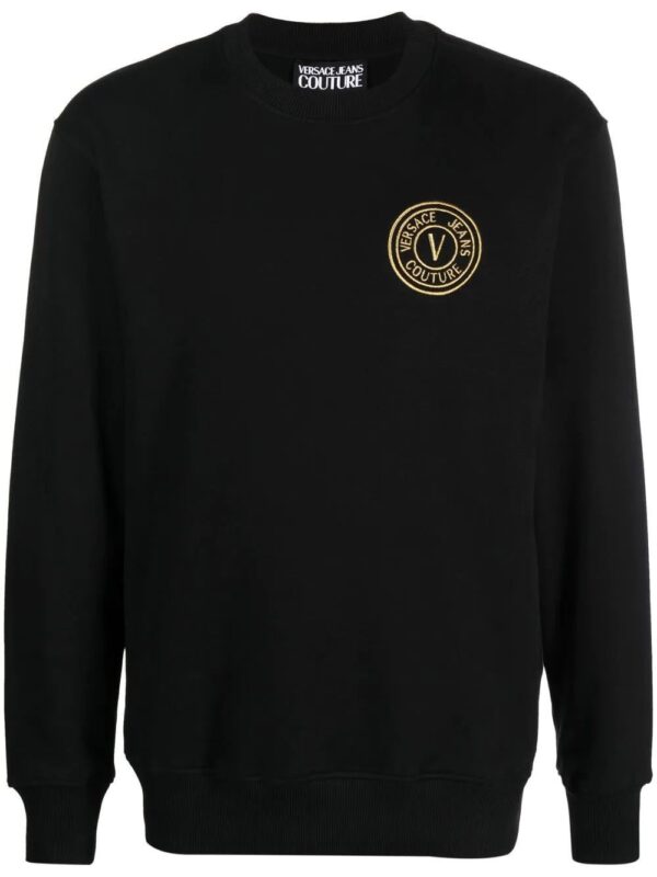 Versace Jeans Couture  logo-embroidered long-sleeve sweatshirt