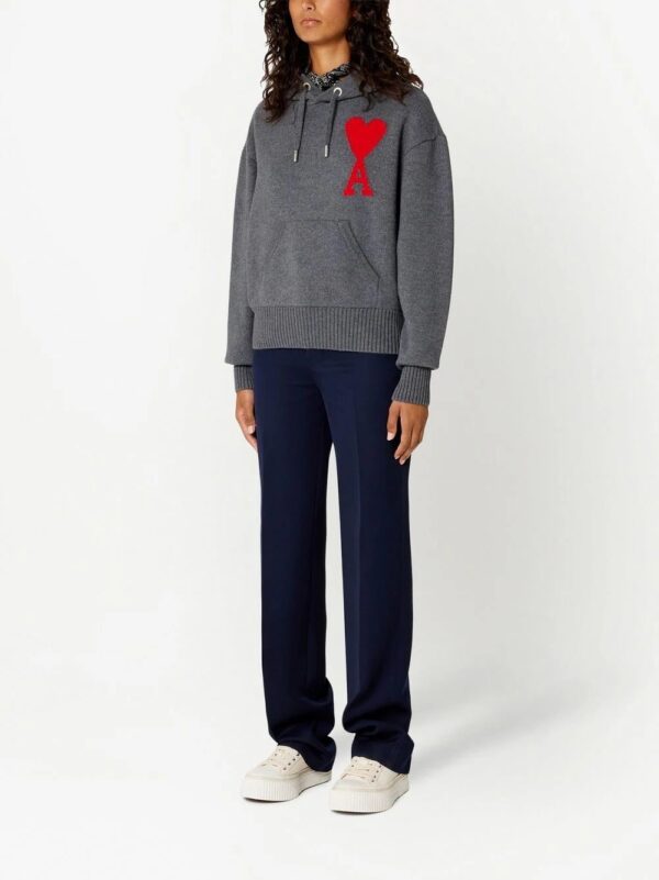 AMI Paris  Ami de Coeur wool hoodie - Image 2