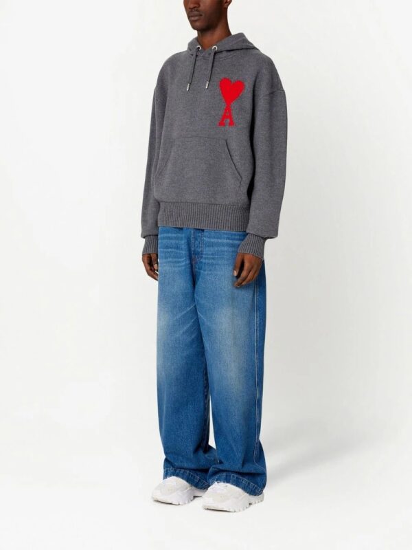 AMI Paris  Ami de Coeur wool hoodie - Image 3