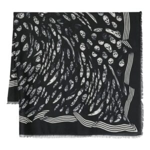 Alexander McQueen  distorted skull-patterned scarf