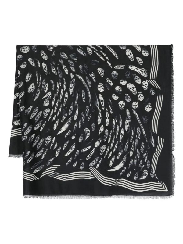 Alexander McQueen  distorted skull-patterned scarf