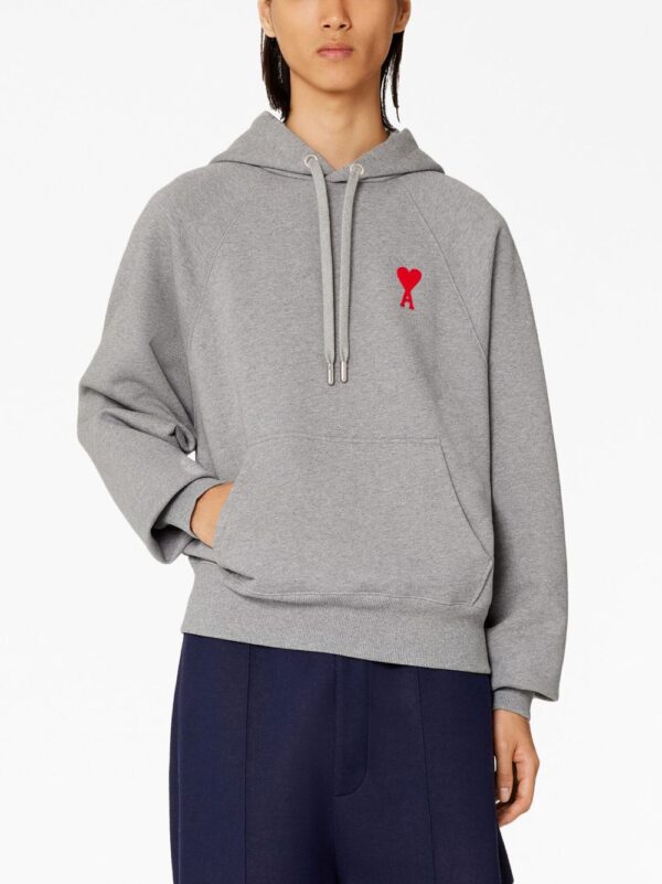 AMI Paris  Ami de Coeur embroidered hoodie - Image 4