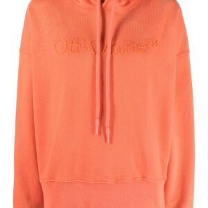 Off-White  logo-embossed drawstring hoodie