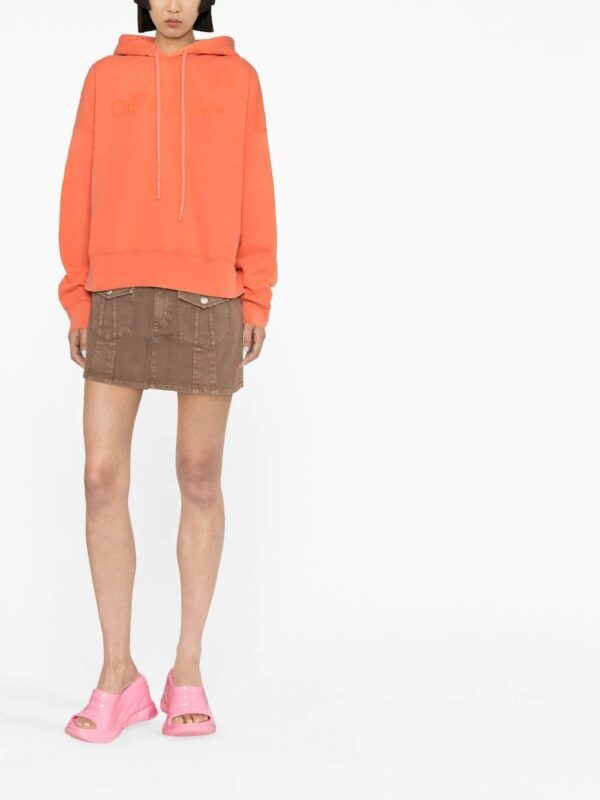 Off-White  logo-embossed drawstring hoodie - Image 2