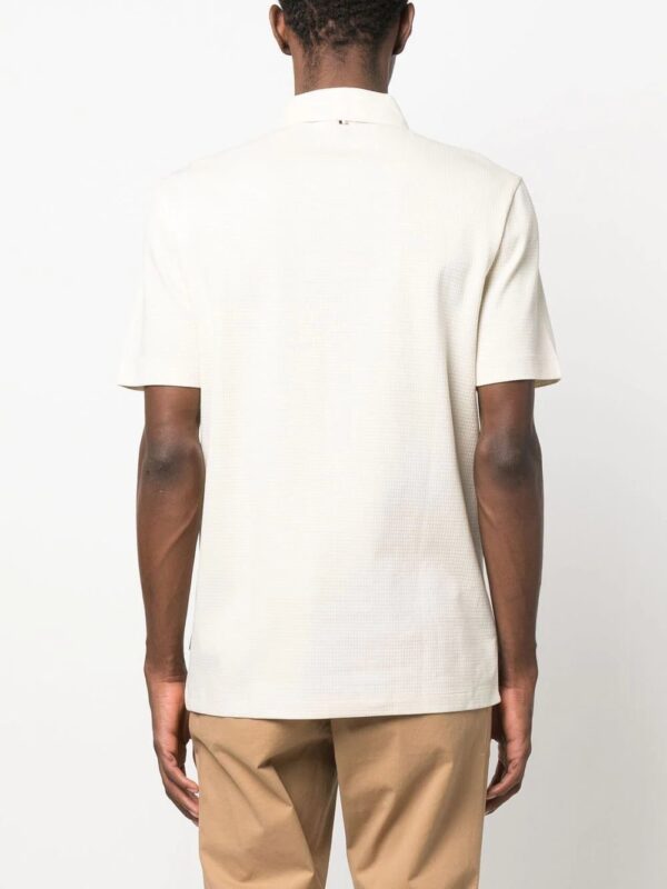 BOSS  ribbed knit cotton polo shirt - Image 3