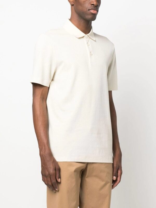 BOSS  ribbed knit cotton polo shirt - Image 2