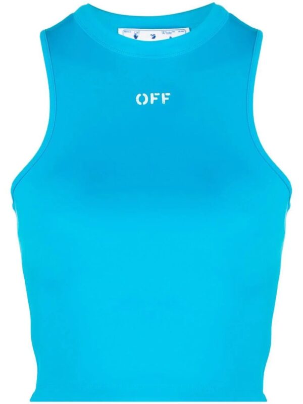Off-White  Rowing logo-print crop top