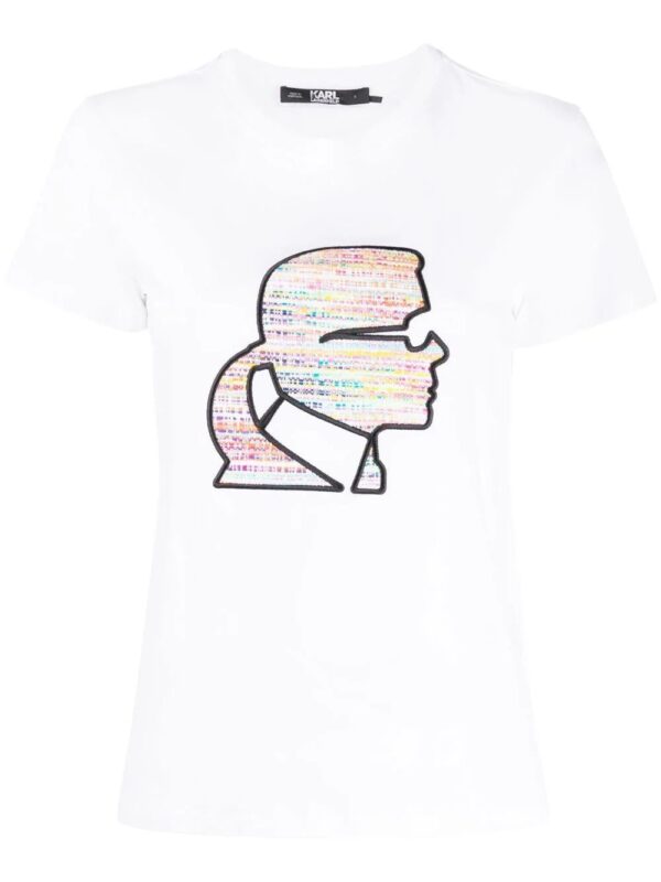 Karl Lagerfeld  bouclé-profile T-shirt
