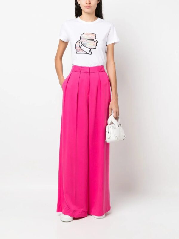 Karl Lagerfeld  bouclé-profile T-shirt - Image 2