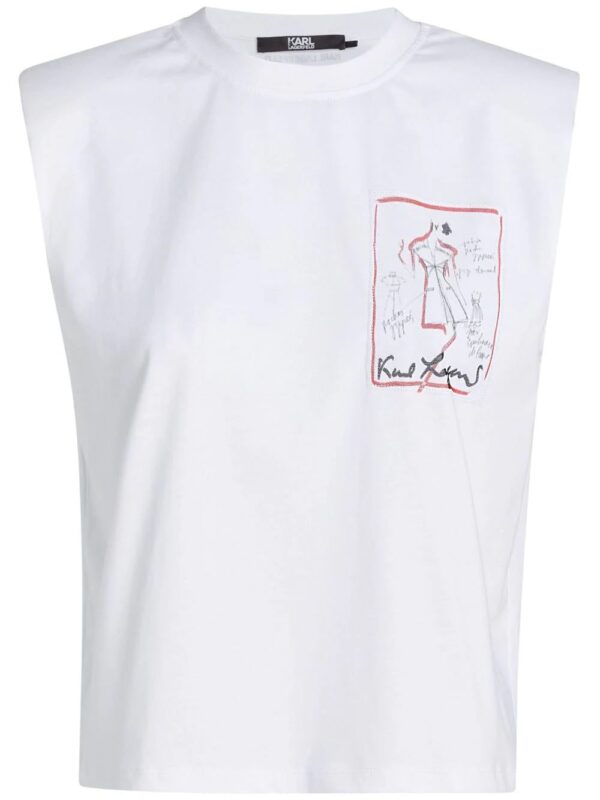 Karl Lagerfeld  Karl Series padded-shoulder tank top