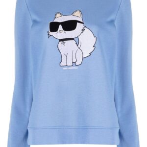 Karl Lagerfeld  Ikonik Karl-print crew neck sweatshirt