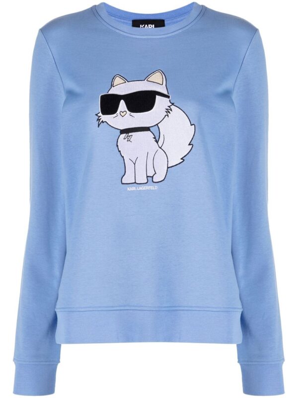 Karl Lagerfeld  Ikonik Karl-print crew neck sweatshirt