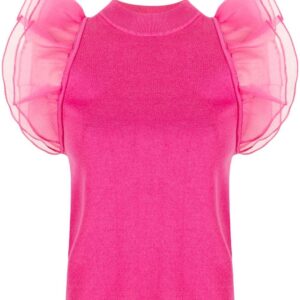 Karl Lagerfeld puff-sleeve high-neck top