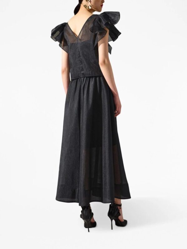 Karl Lagerfeld  semi-sheer ruffled-trim blouse - Image 4