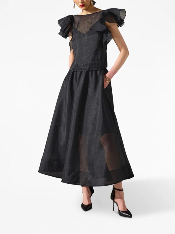 Karl Lagerfeld  semi-sheer ruffled-trim blouse - Image 2