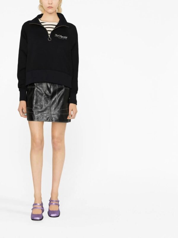 Karl Lagerfeld  logo-print half-zip sweatshirt - Image 2