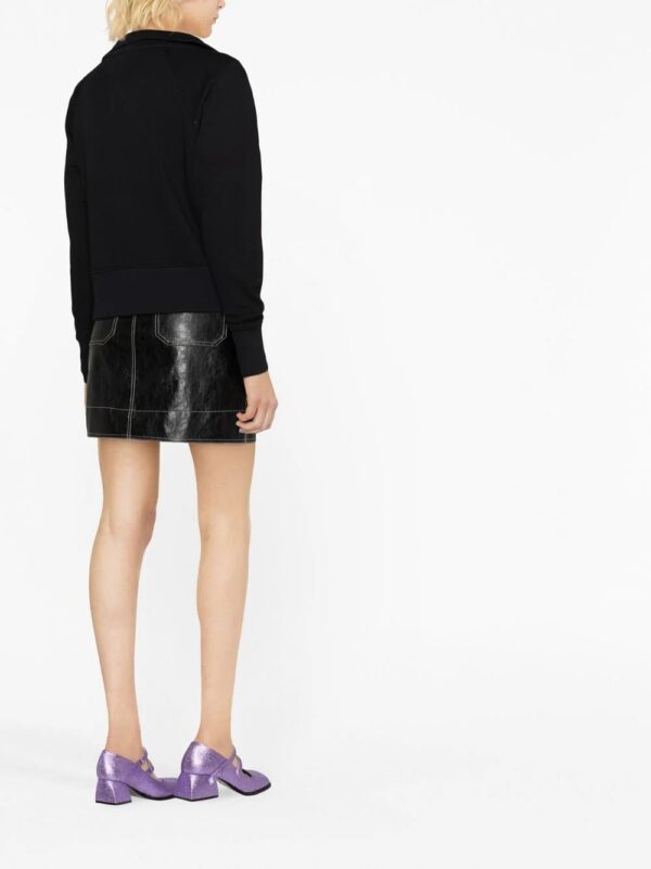 Karl Lagerfeld  logo-print half-zip sweatshirt - Image 4