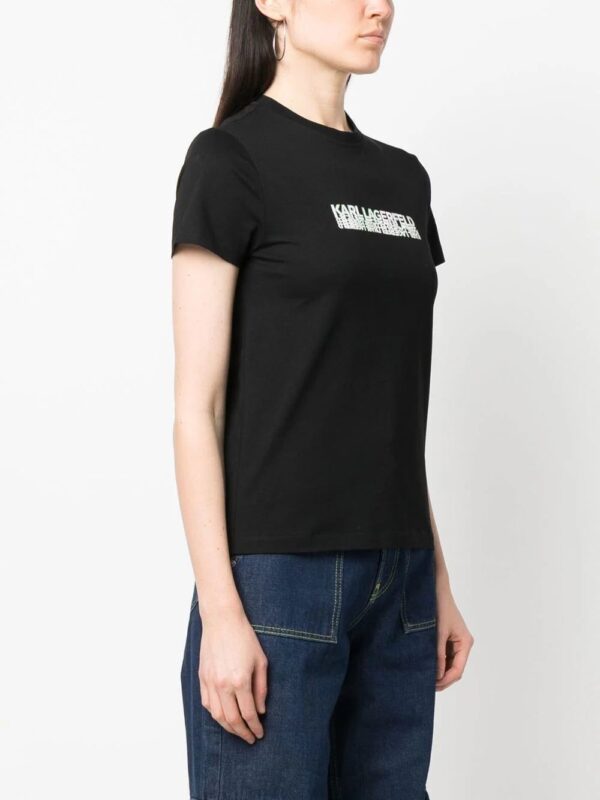 Karl Lagerfeld  logo-embroidered organic cotton T-shirt - Image 3