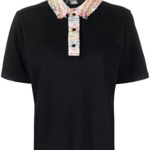 Karl Lagerfeld  knitted-collar polo top