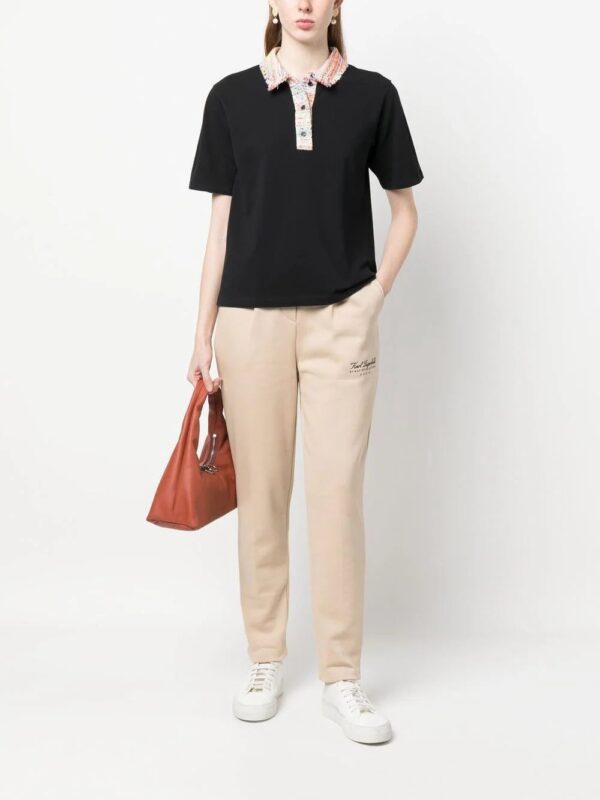 Karl Lagerfeld  knitted-collar polo top - Image 2
