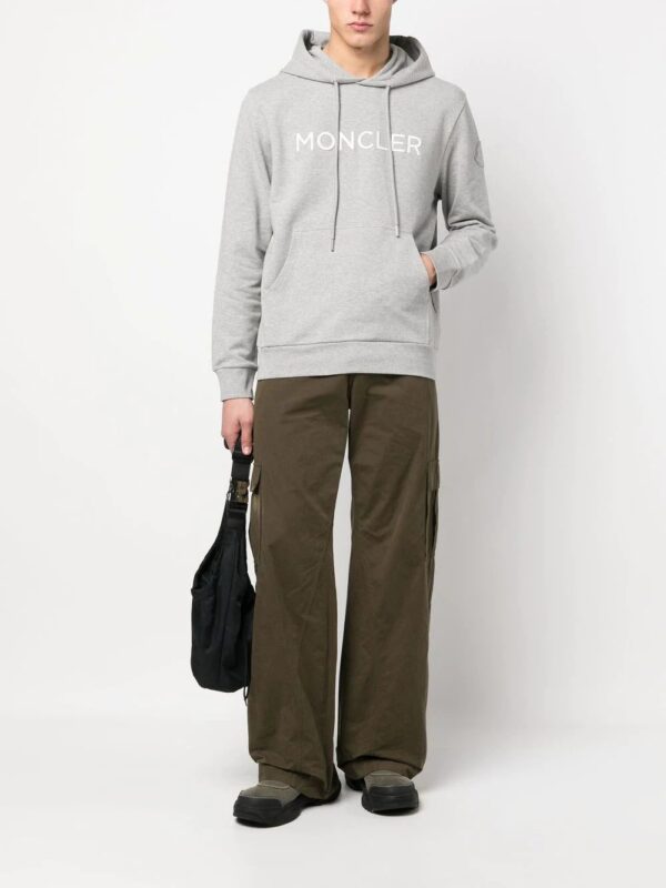 Moncler  logo-print drawstring hoodie - Image 2
