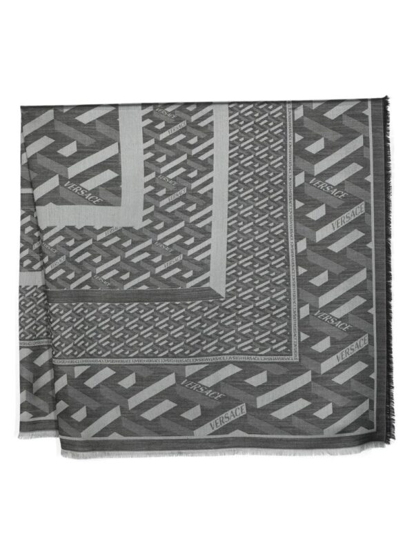 Versace  La Greca geometric-pattern scarf