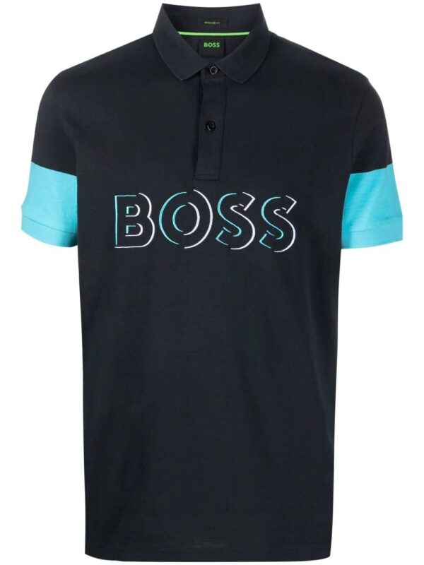 BOSS  logo-print short-sleeved polo shirt