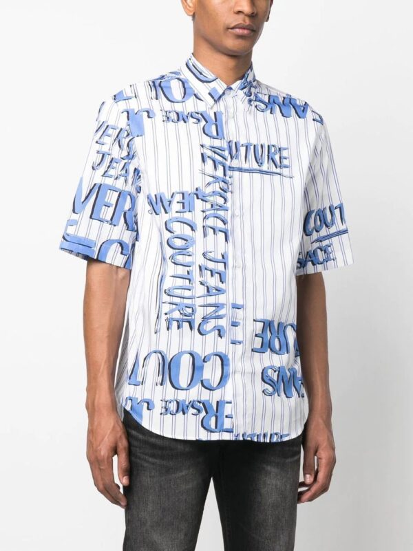 Versace Jeans Couture  logo-print striped shirt - Image 2
