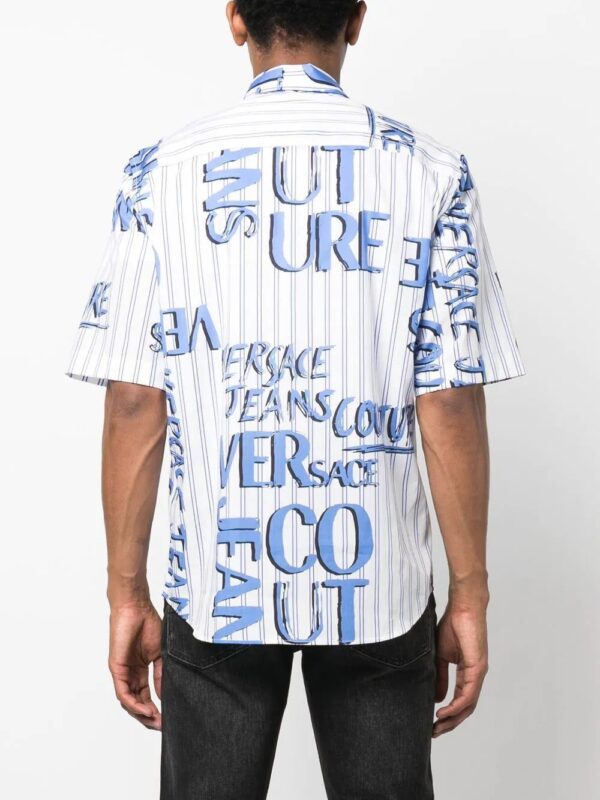 Versace Jeans Couture  logo-print striped shirt - Image 3