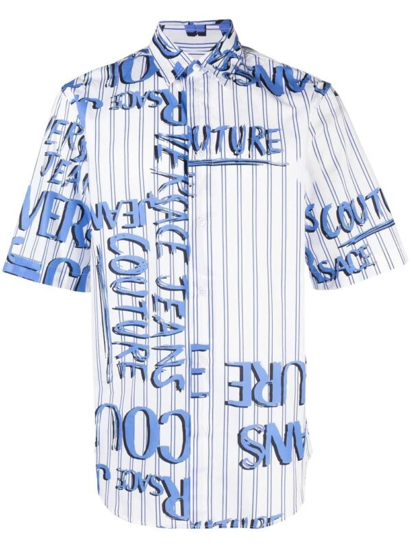 Versace Jeans Couture  logo-print striped shirt