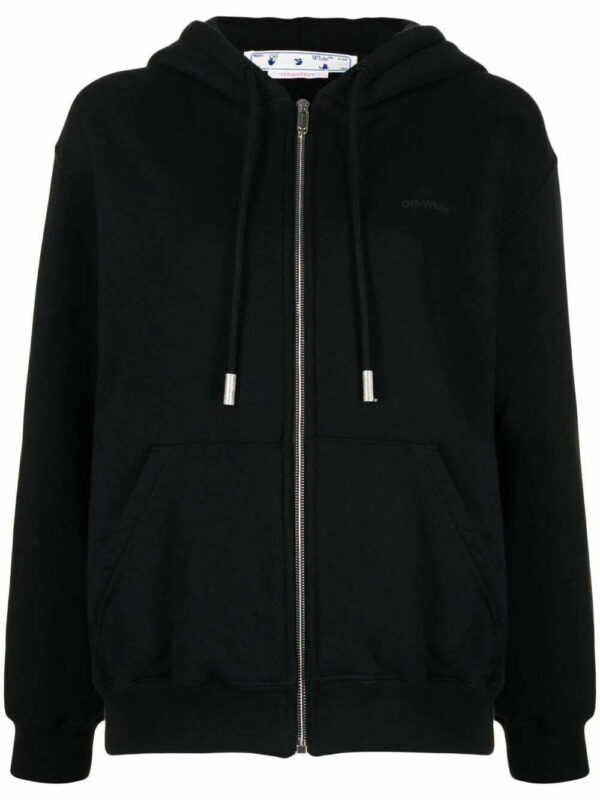 Off-White  Diag-print zip-up hoodie