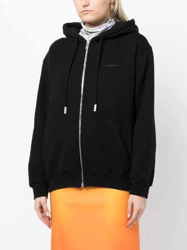 Off-White  Diag-print zip-up hoodie - Image 3