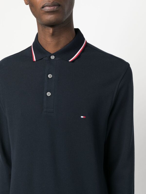 Tommy Hilfiger  striped-collar polo shirt - Image 4