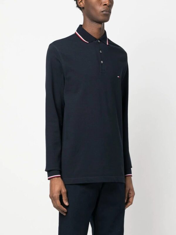 Tommy Hilfiger  striped-collar polo shirt - Image 2