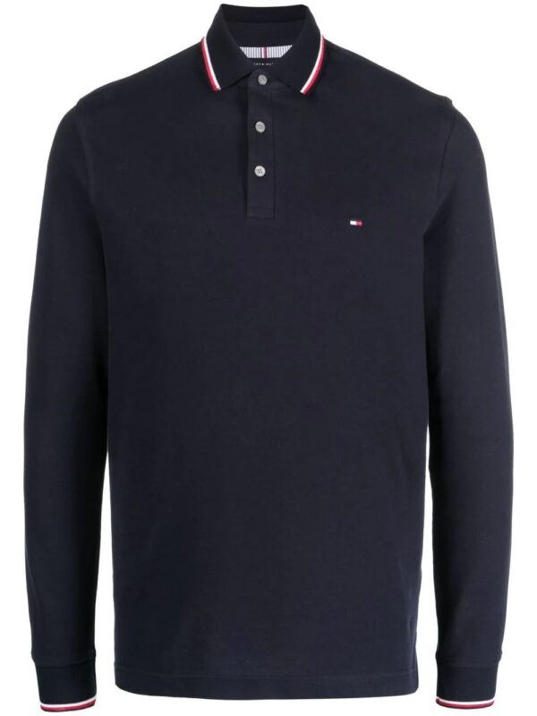 Tommy Hilfiger  striped-collar polo shirt