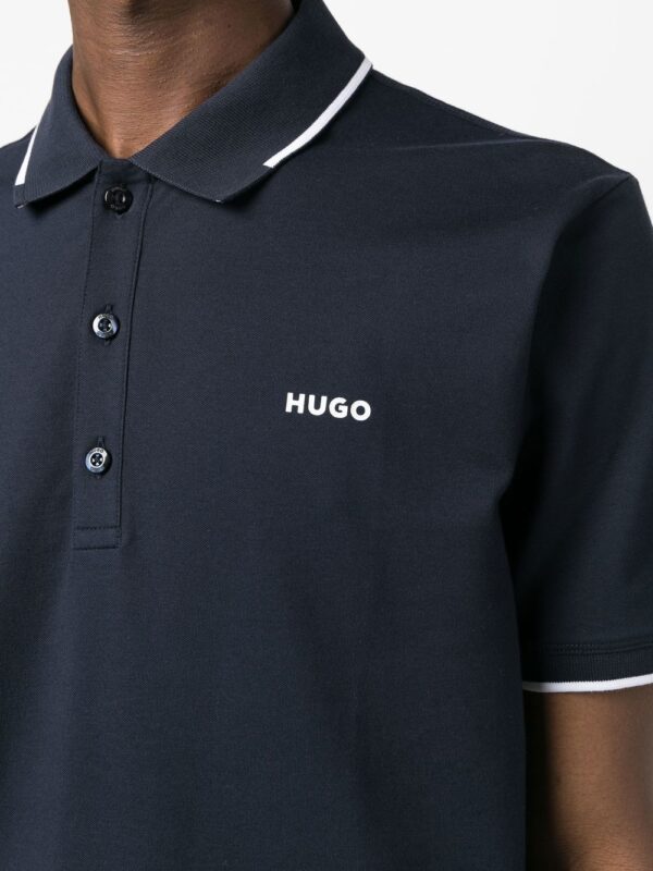 HUGO chest logo-print polo shirt - Image 5