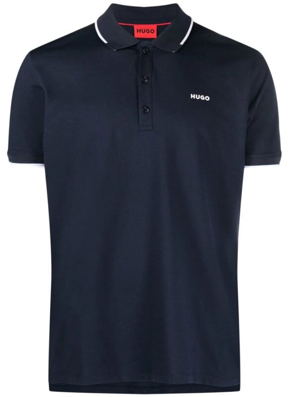 HUGO  chest logo-print polo shirt