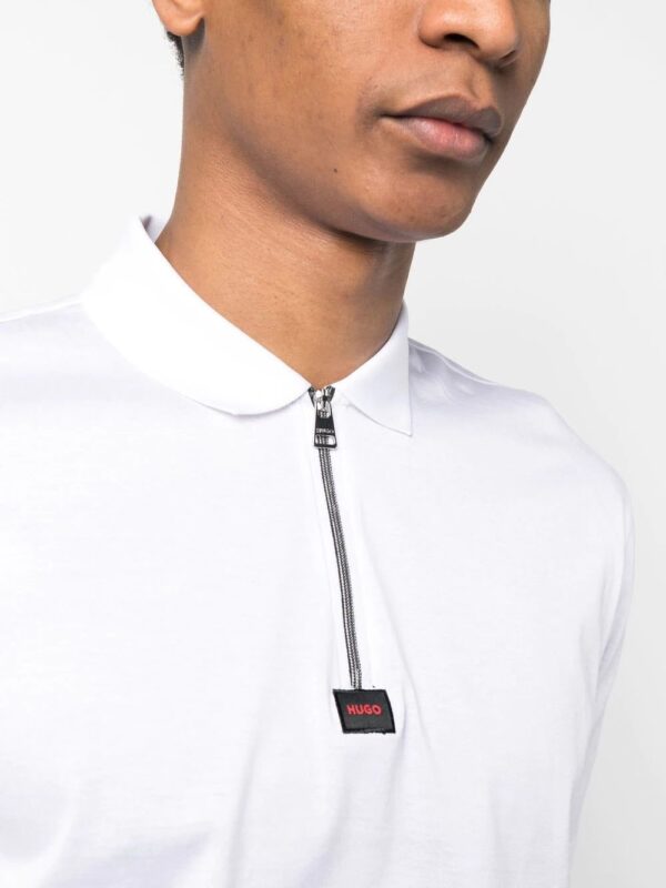 BOSS  logo-patch detail polo shirt - Image 4