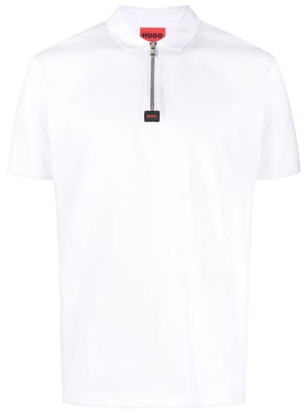 BOSS  logo-patch detail polo shirt