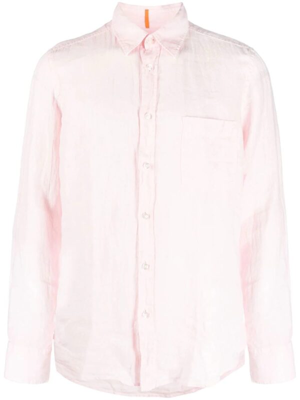 BOSS  button-down fastening linen shirt