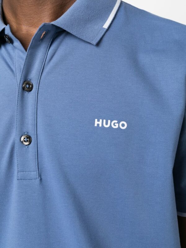 BOSS  chest logo-print polo shirt - Image 4