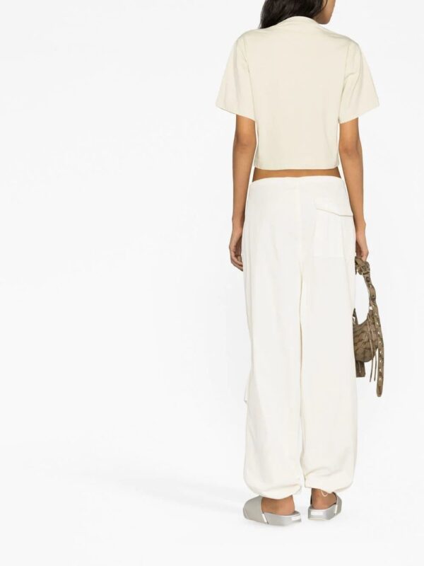 Off-White  logo-print cropped T-shirt - Image 4