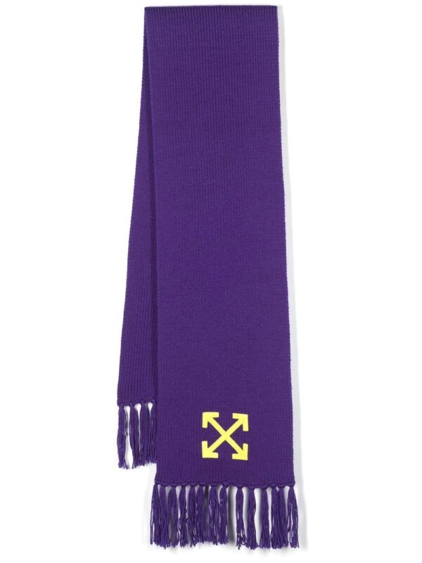 Off-White  Arrows-print wool scarf
